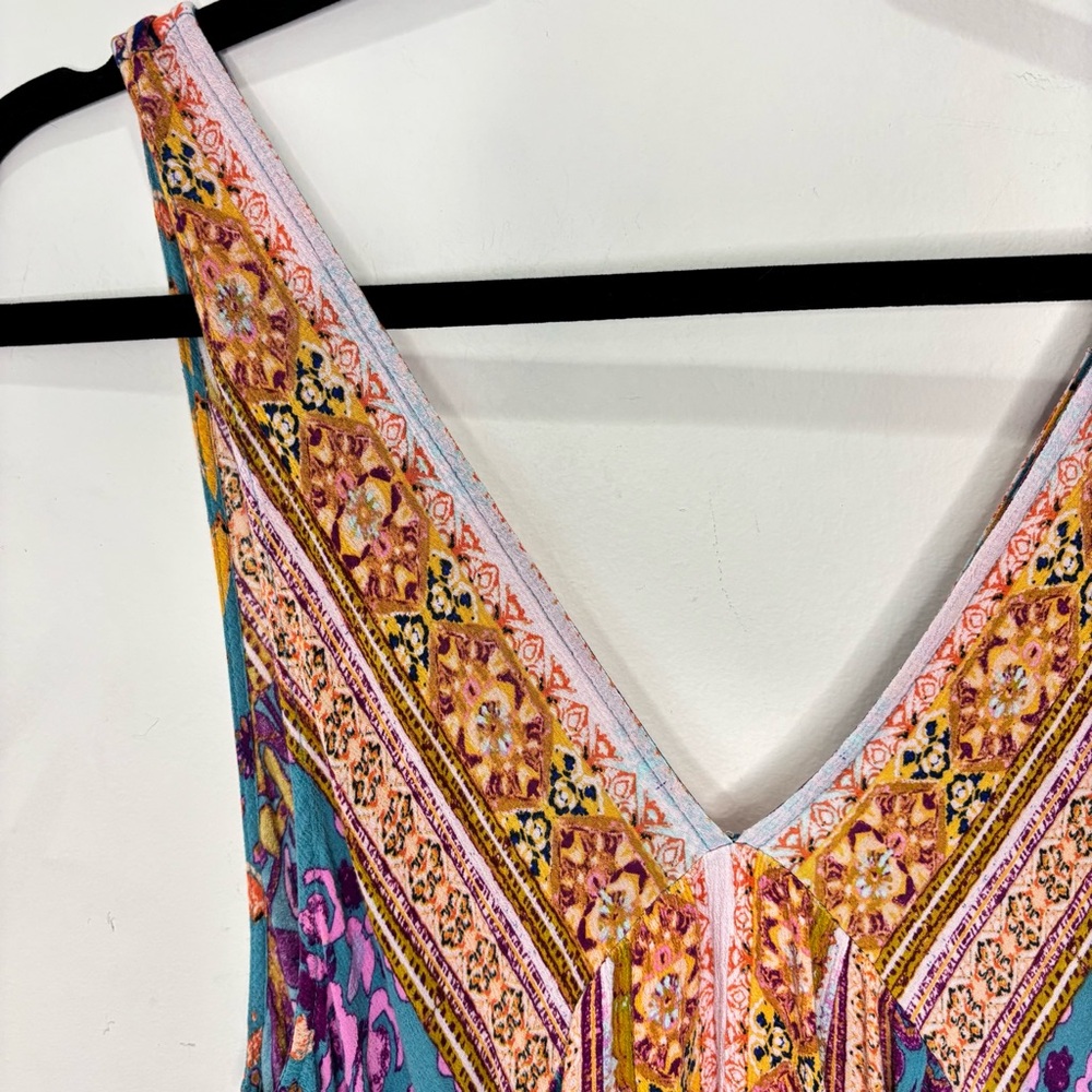 Free People Patchwork Floral Boho Fairy Tunic Top Beach Cottagecore Small-Medium - Picture 7 of 16